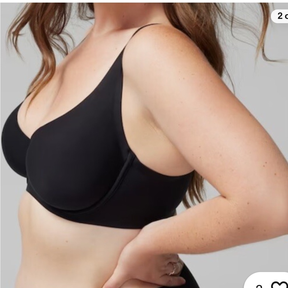 Soma Essentials Scoop Balconette Black Bra with Multi-Hook Closure. 42C